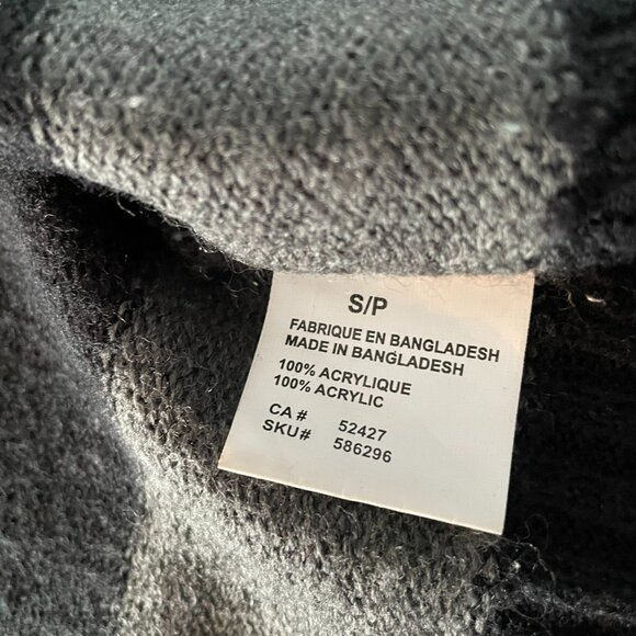 Long Black Gray Striped Cardigan - NWD Size S - Picture 9 of 10